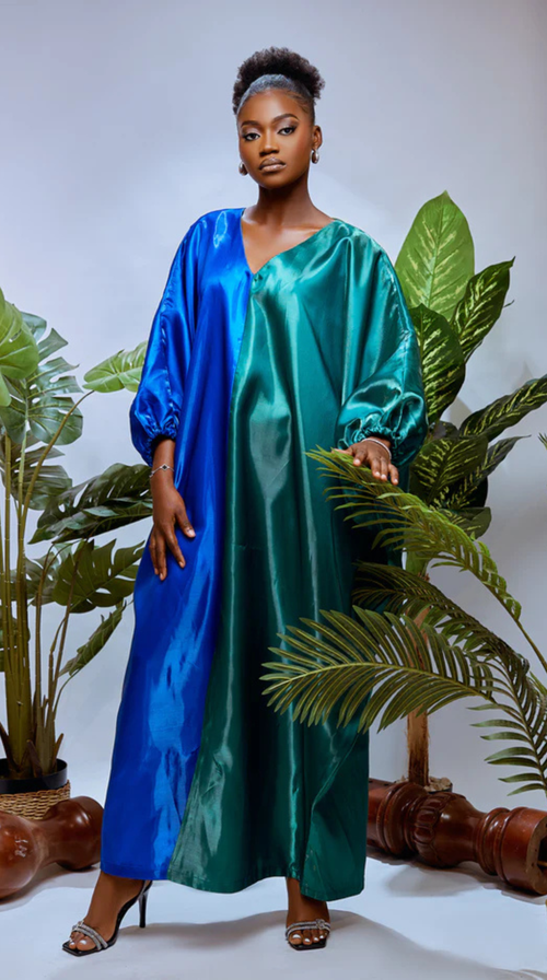 Shanti Half & Half Kaftan – Mikado Elegance