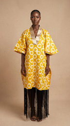 Anzani Fringe Dress - Custom Batik & Luxe Fringing