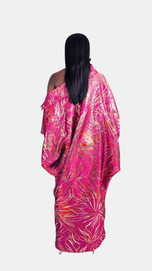 Kaatali Off-Shoulder Dress – Luxury Brocade