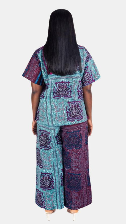 Nalani Trouser Set – Two-Tone Ankara