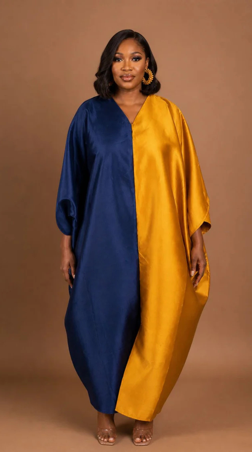 Shanti Half & Half Kaftan – Mikado Elegance
