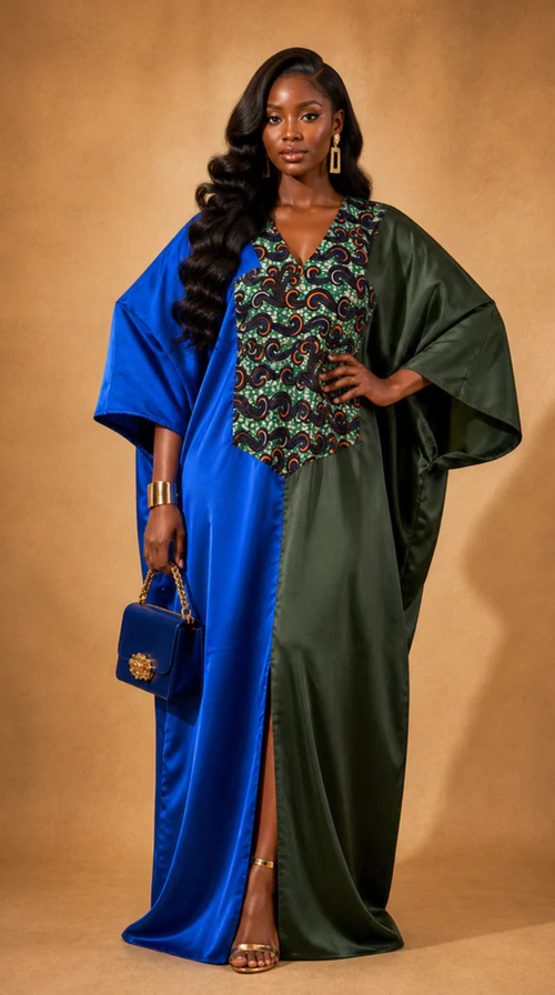 Shanti Half & Half Kaftan – Mikado Elegance