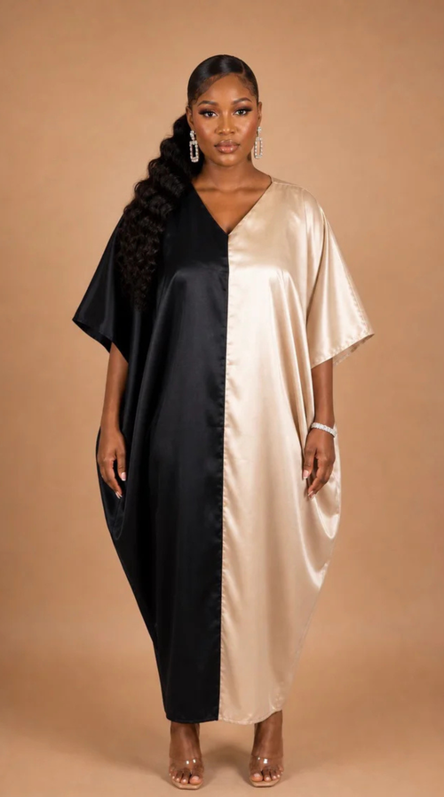 Shanti Half & Half Kaftan – Mikado Elegance