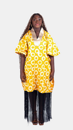 Anzani Fringe Dress - Custom Batik & Luxe Fringing