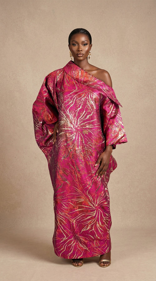 Kaatali Off-Shoulder Dress – Luxury Brocade