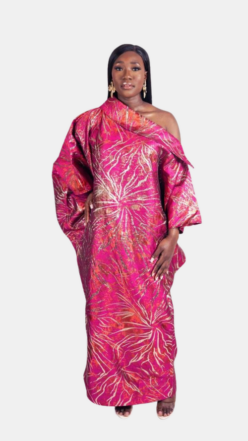 Kaatali Off-Shoulder Dress – Luxury Brocade