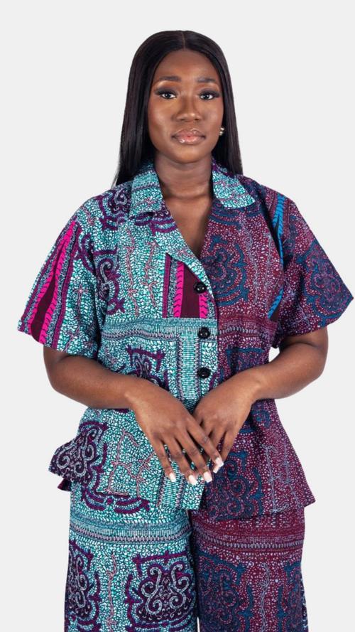Nalani Trouser Set – Two-Tone Ankara