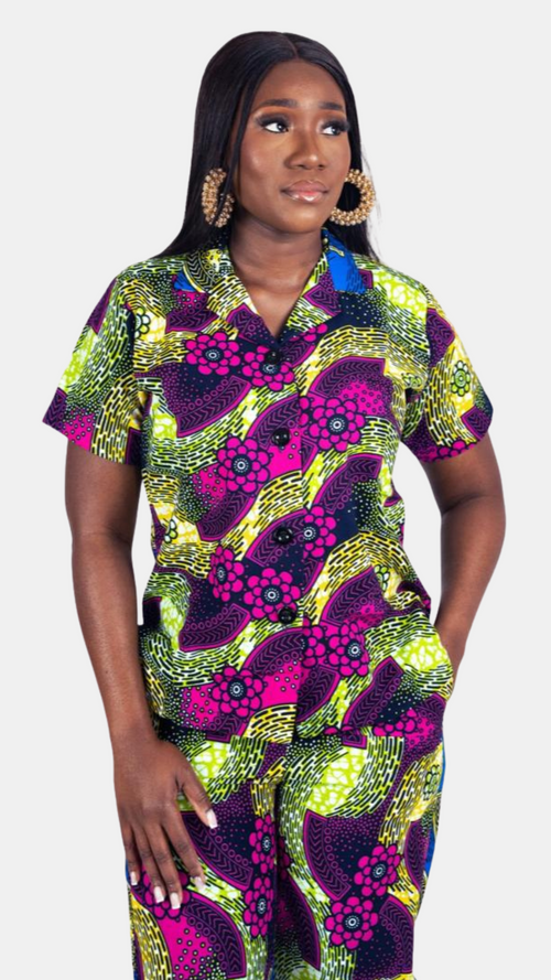Nalani Trouser Set – Two-Tone Ankara