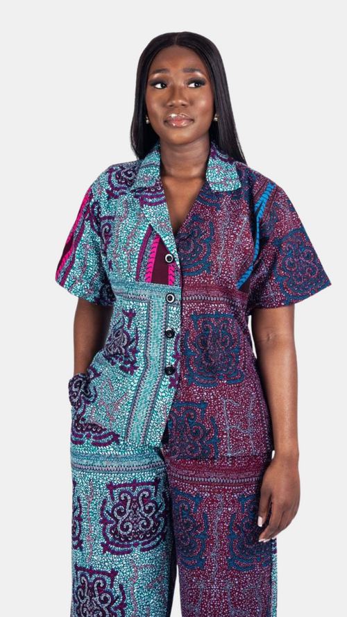 Nalani Trouser Set – Two-Tone Ankara