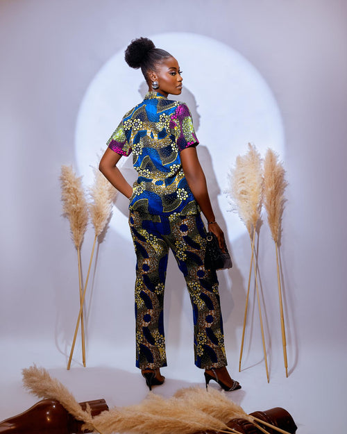 Nalani Trouser Set – Two-Tone Ankara