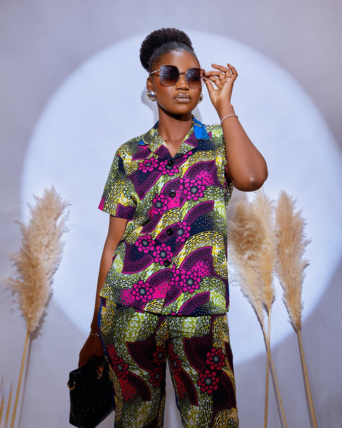 Nalani Trouser Set – Two-Tone Ankara