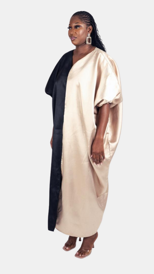 Shanti Half & Half Kaftan – Mikado Elegance